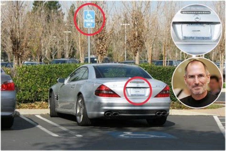 Why did Steve Jobs not use license plates?